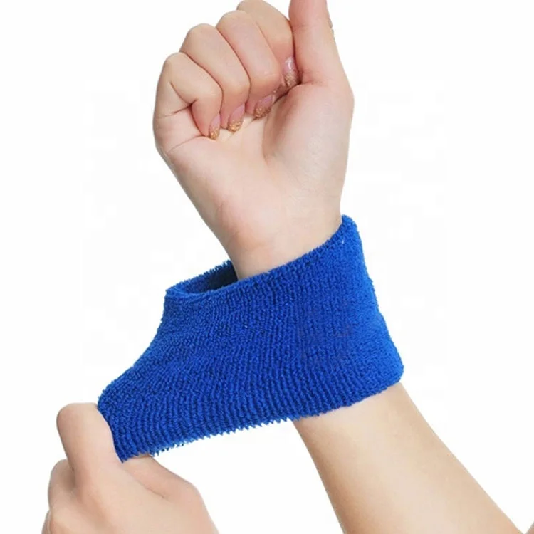

Cotton wristbands sport sweatband hand band for gym volleyball tennis sweat wrist support brace wraps guard, Customized color