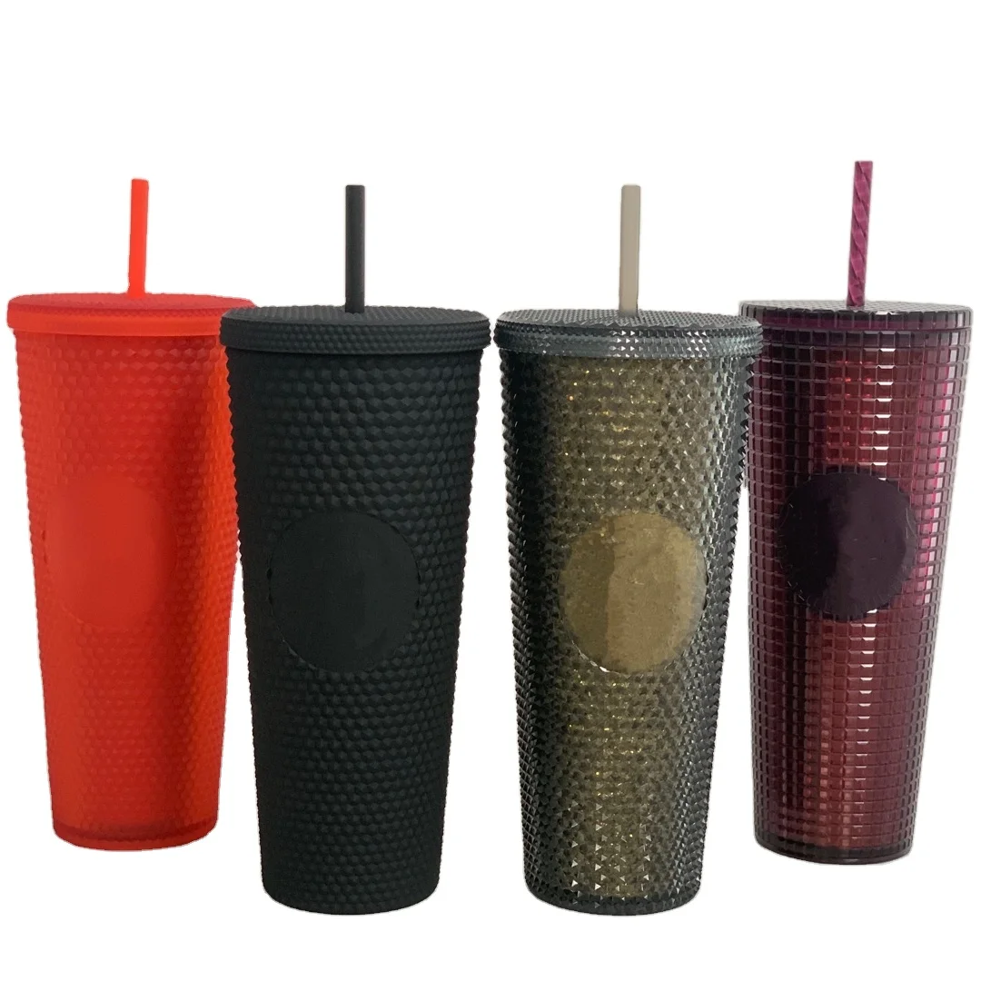 

2021 hot sales matte &studded black studded tumblers INS style with 24oz new diamond shape gift feature