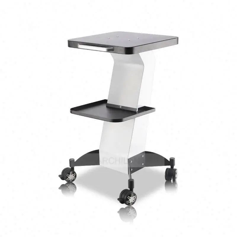 

Mini mobile wheel hair salon spa cart beauty machine trolley, White