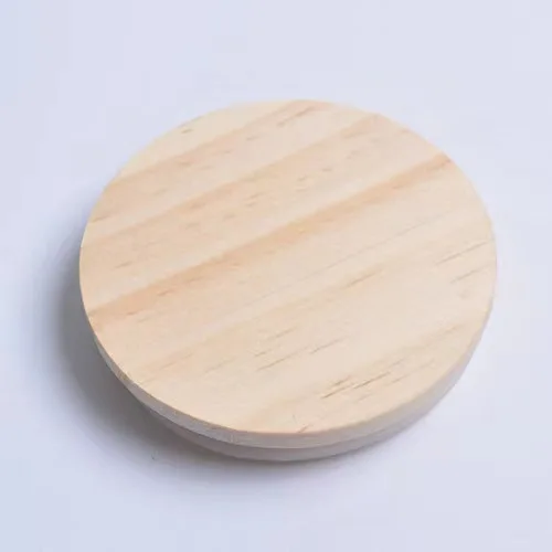 7-9cm Custom Logo Custom Round Wooden Caps Covers Wood Cap Lid for Candle Jar Glass