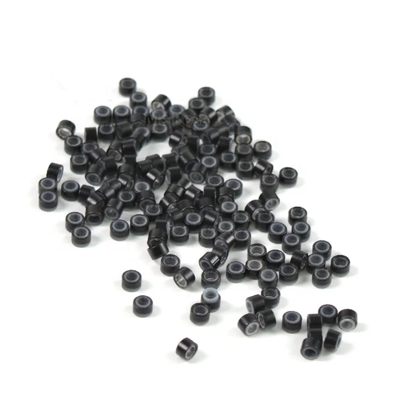 

Wholesale Silicon Micro Links Rings 4.5*2.5*3.0MM 1000Pcs/Bottle Silicone Hair Beads Micro Link Beads Silicone Lined