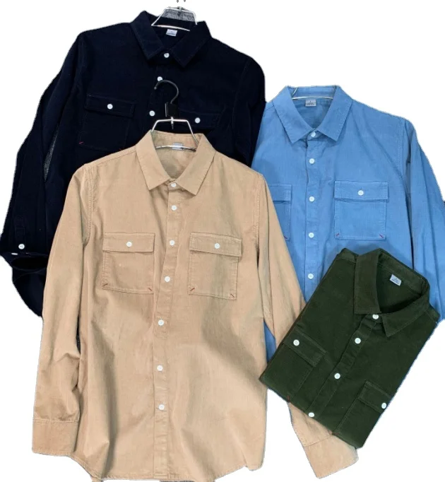 

Factory wholesale 2021 new spring and autumn corduroy casual men's shirt fashion long-sleeved shirt, Custom color