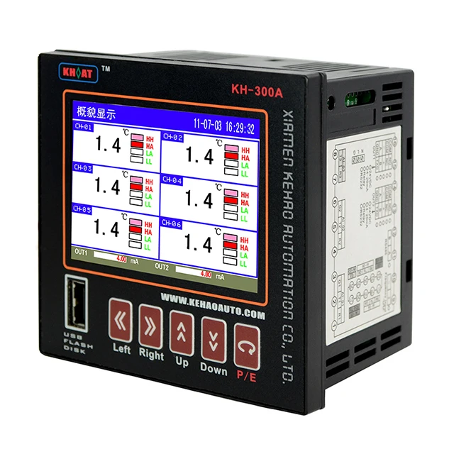 

OEM/ODM KH300AL Temperature USB Digital Meter Universal Input Color Digitally Flow Paperless Chart Recorder