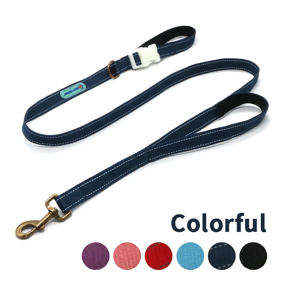 

Fashion Stain Resistant PVC Coated Heavy Duty Long Dual Waterproof PVC Hands Free Dog Pet Leash for Running Training Walking, Blue, black