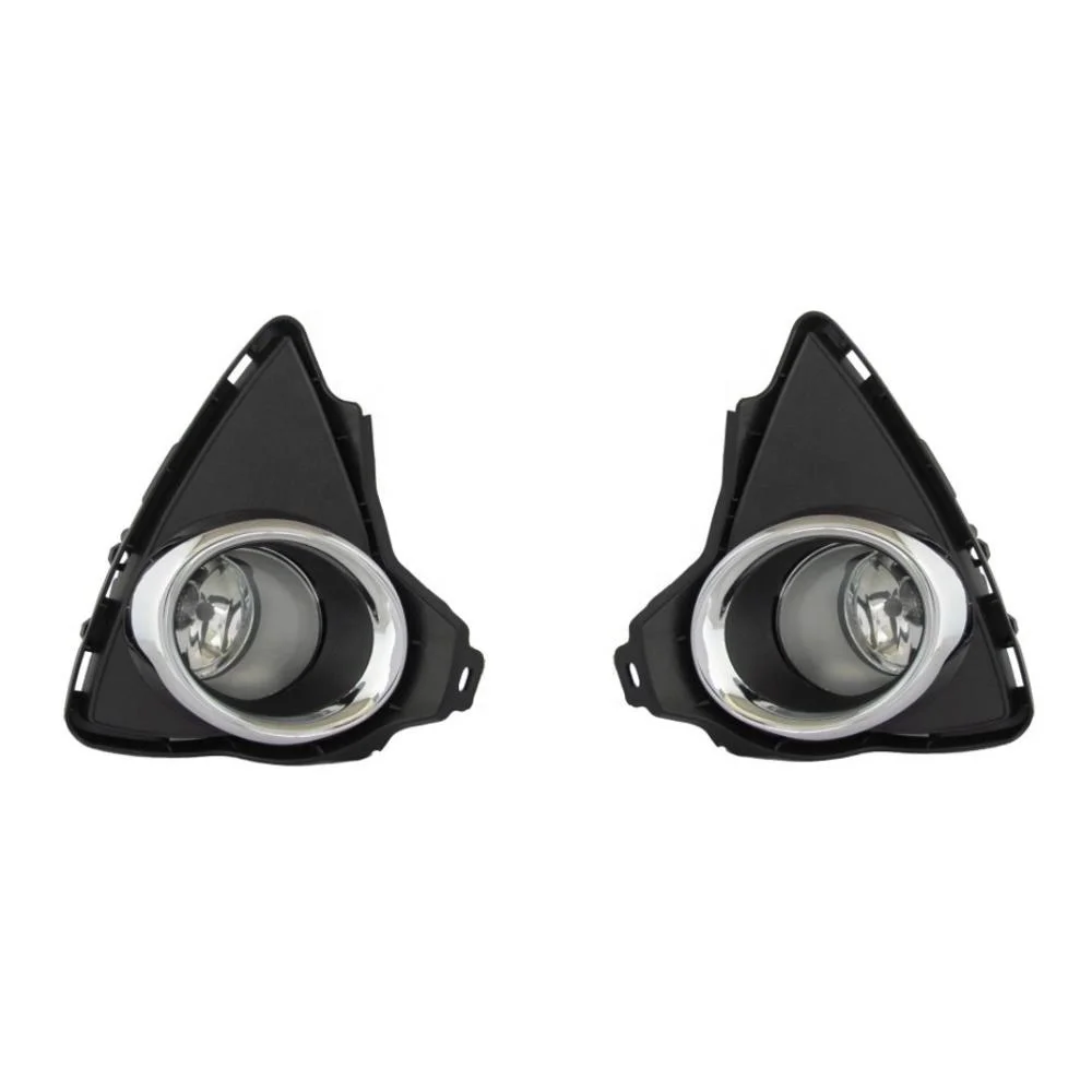 Front Bumper Fog Light Lamp kit for For Toyota Auris 2013 - 2015 with switch wire and ABS Chrome Grille Cover