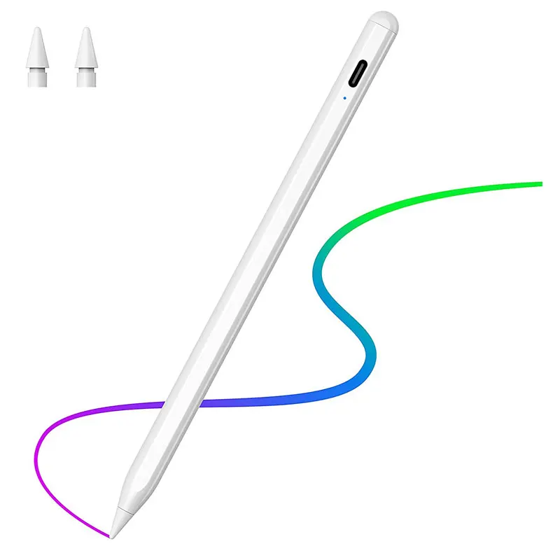 

Active Capacitive Palm Rejection Stylus Pens with Custom Logo for iPad, White