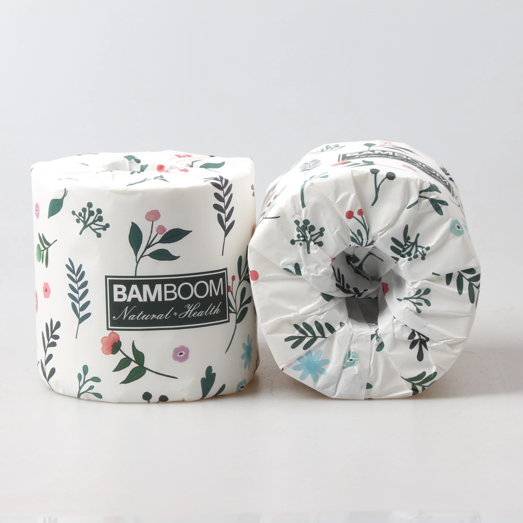 

BAMBOOM 3Ply water soluble toilet paper with Factory price Bamboo toilet paper roll, White