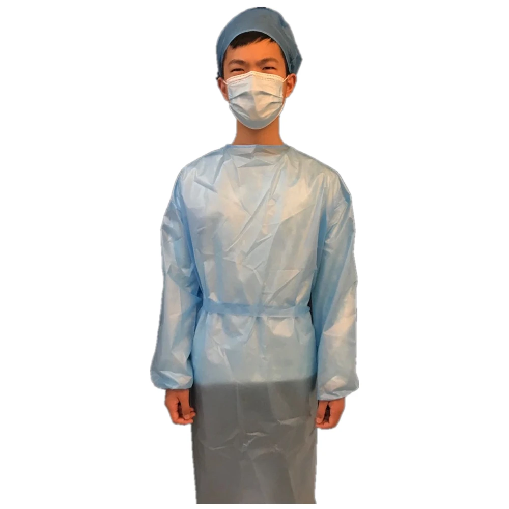 
pink isolation gown fda protection aami level 4 plastic with pe coating pp pe surgical non woven surgical gowns  (62591344849)