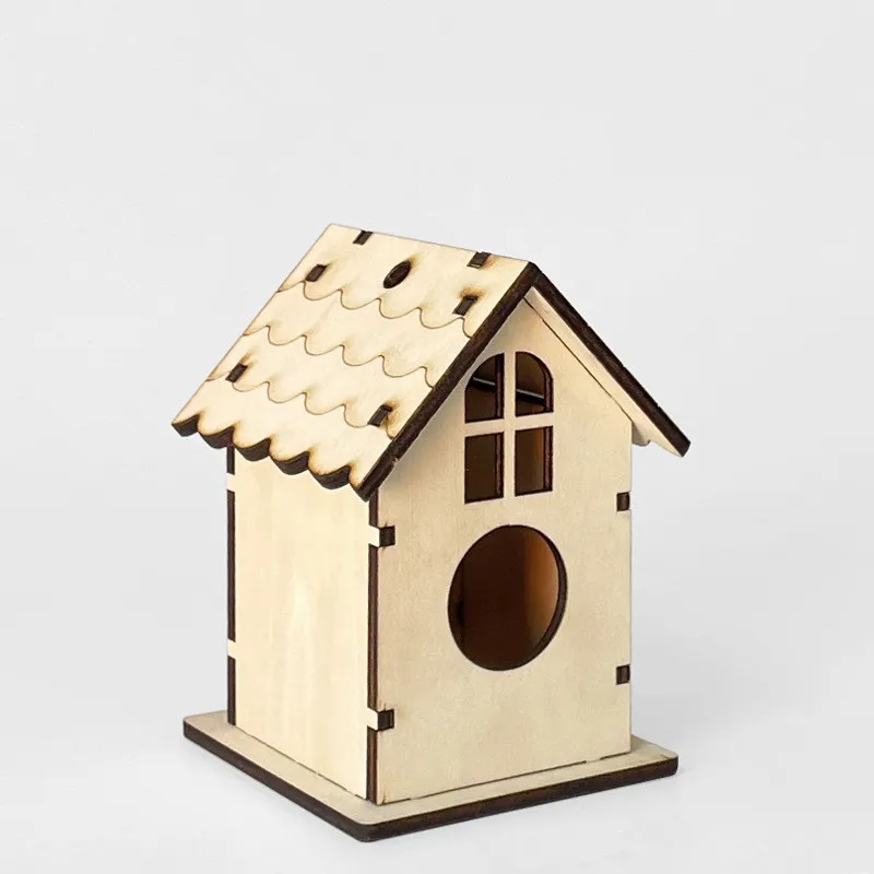 

Cage Decor plug-in Parrot Birds Canary Goldfinch Love And small bird nest Wooden Bird House