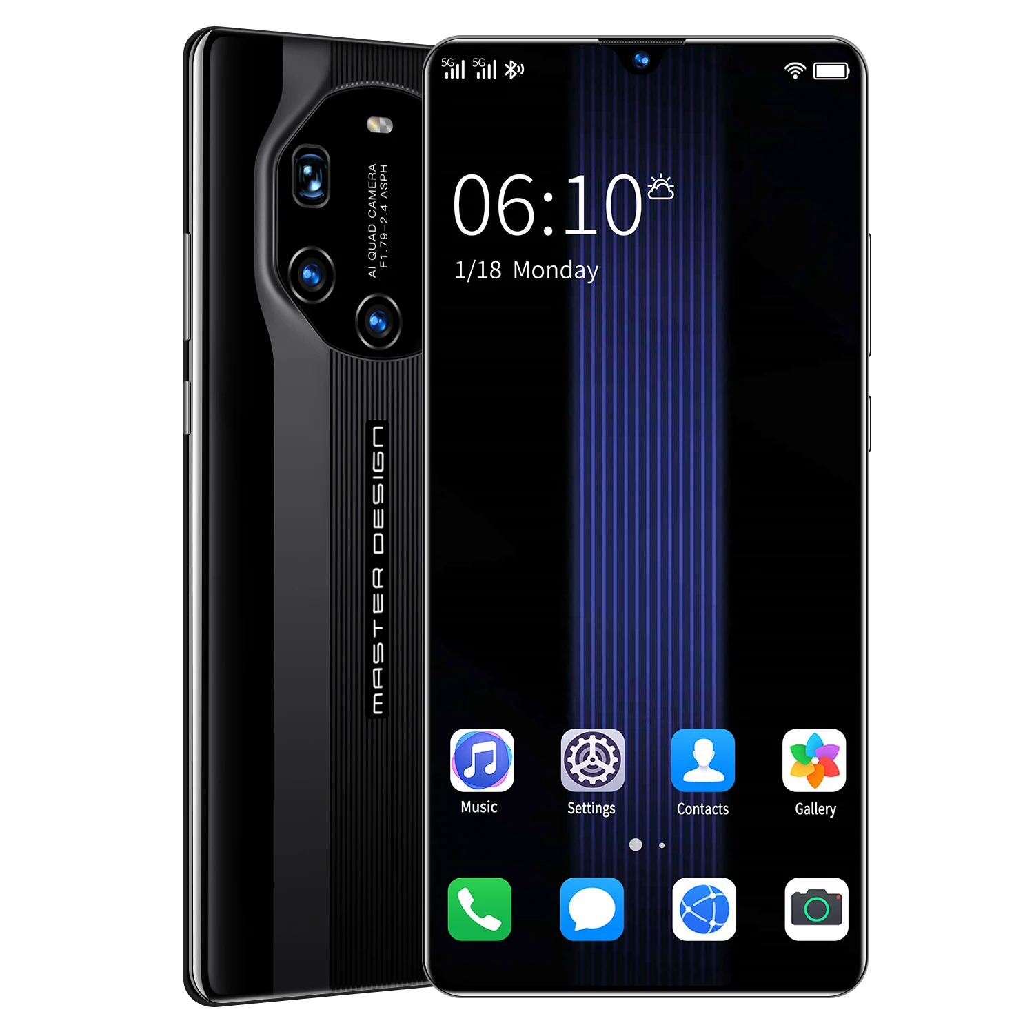 

China Global version big screen hand phone MT40RS high quality dual sim card phone, Black/gold/blue