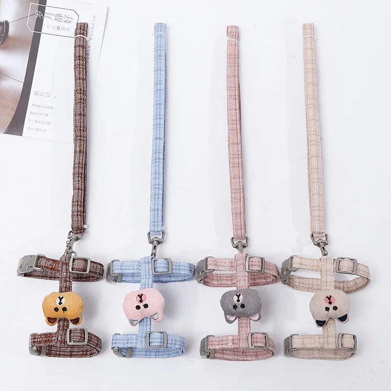 

Adjustable Cat Harness and Leash Set for Walking Escape Proof Kittens Vest Soft and Comfortable Cat Outdoor Simple Unfettered