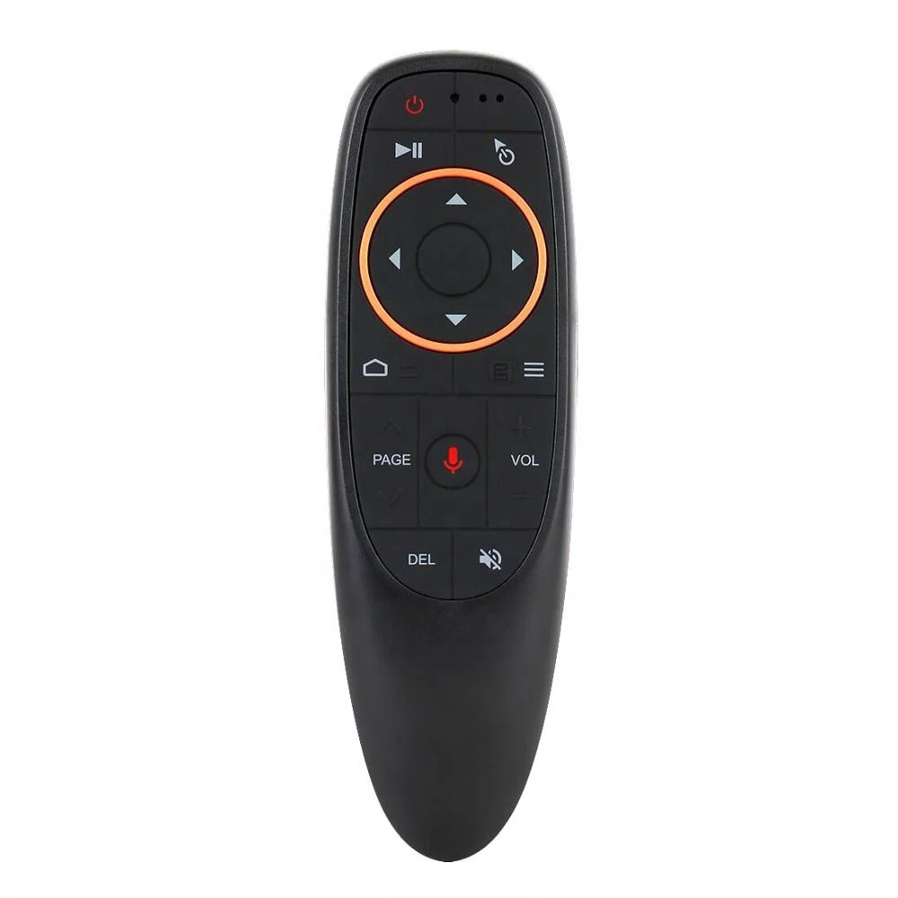 

G10S Voice Remote Control 2.4G Wireless Air Mouse Gyroscope IR Learning Fly Remote for Android tv box HK1 H96 Max X96 mini, Balck