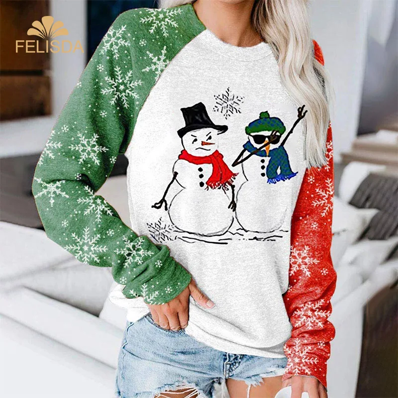 

Happy Holiday 3XL Plus Size Women Tops Print Christmas Snowman Trees T Shirts Casual Tee Tunic Shirts Blouses