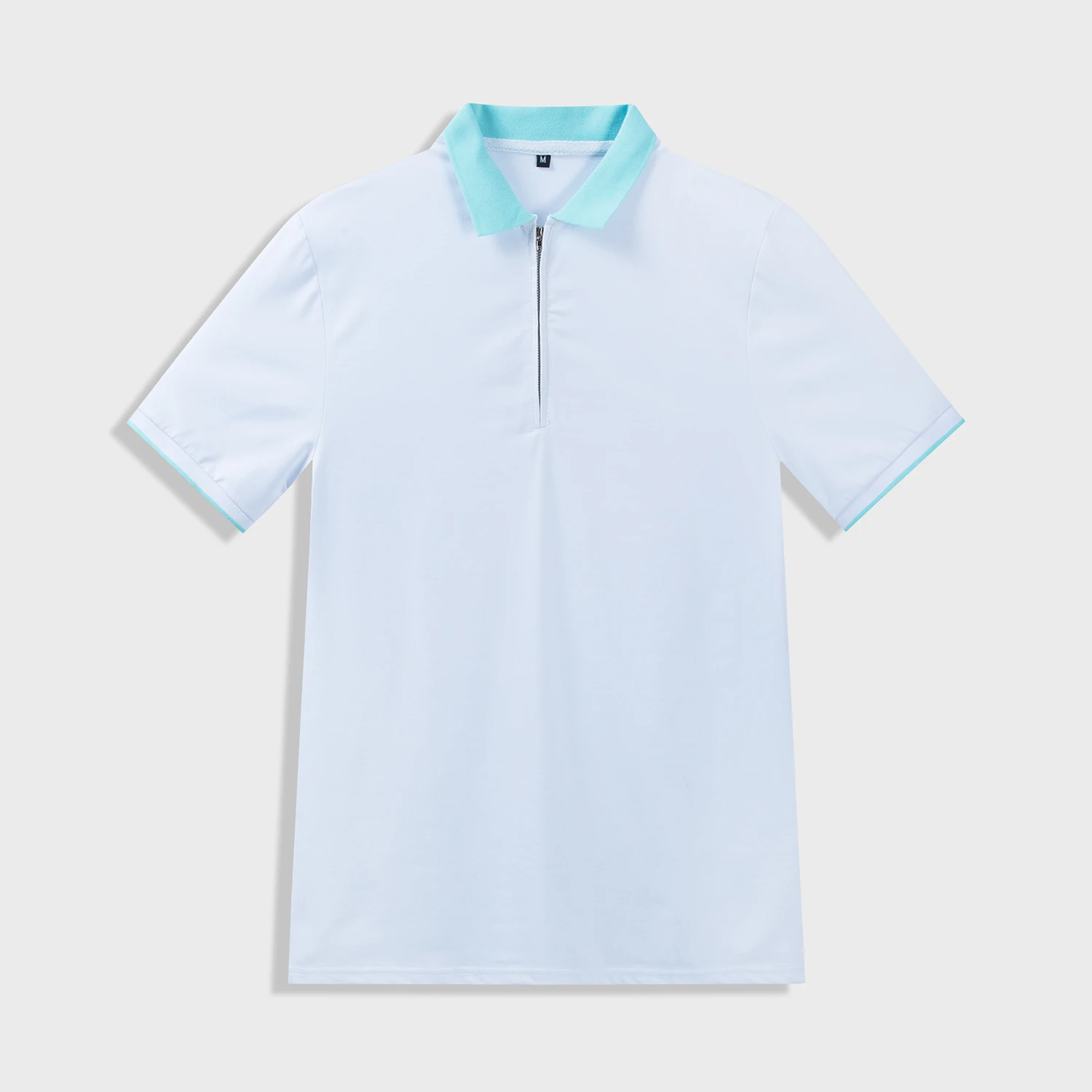 

New Design Mens Polo Shirts With Zip Short Sleeve T Shirt Men Polo Neck