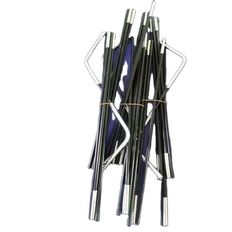 

camping Fiberglass 12.7mm tent pole for events FRP flexible sticks tent, Black or as customized