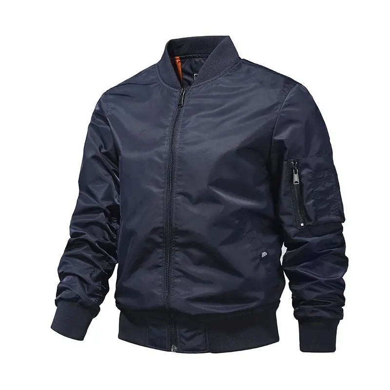

Wholesale bomber jacket custom logo stock winter waterproof cotton sportswear casual zipper Air force bomber jacket for men, Customized color