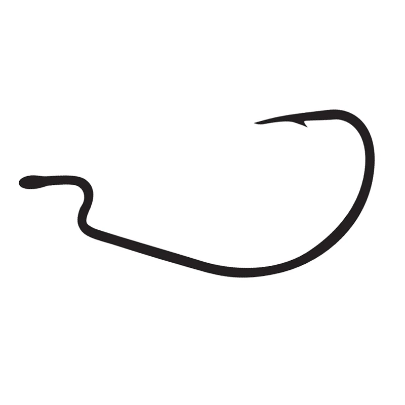 

B91 1000pcs Soft Baits Lure Fishing Worm Bait Hooks Soft Lure Assist hook package Cutting Point Single Worm Fishing Offset Hooks, Black nickel