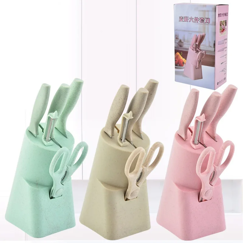 

Good Selling Pink Color Light Yellow Color Chocolate Color Knife Sets