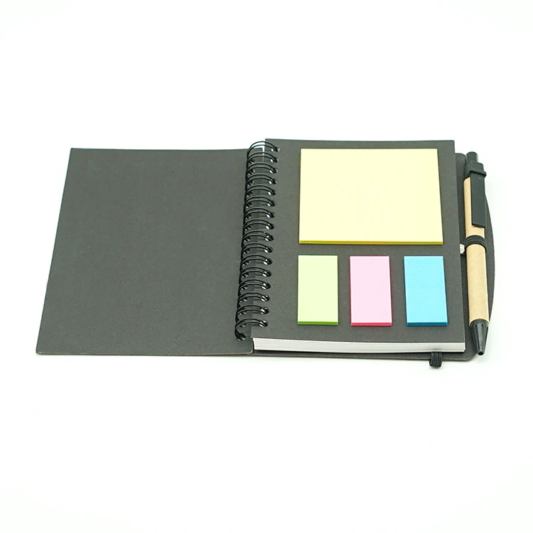 
Custom logo high quality hardcover a6 spiral notebook with pen / notebook set 
