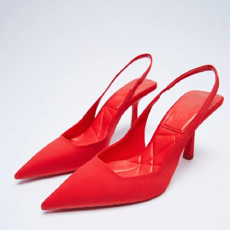 

Summer Hot Fashion High Heels Shoes Slingback Heeled Sandals For Women