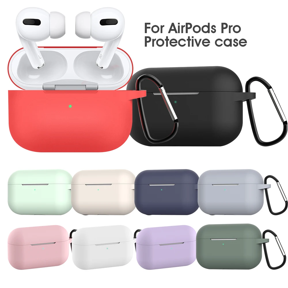 

Super Electronics Silicone Case For AirPods Pro Business fashion Headset airpod cases With Hook Airpods Pro cover Case