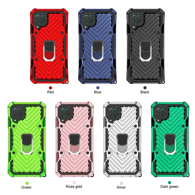 

Saiboro Best Quality 2 in 1 TPU PC Hybrid Shockproof Cellphone Case for Huawei P40 Lite/P30 Lite with Kickstand, Black, red, rose gold, silver, army green, blue, green