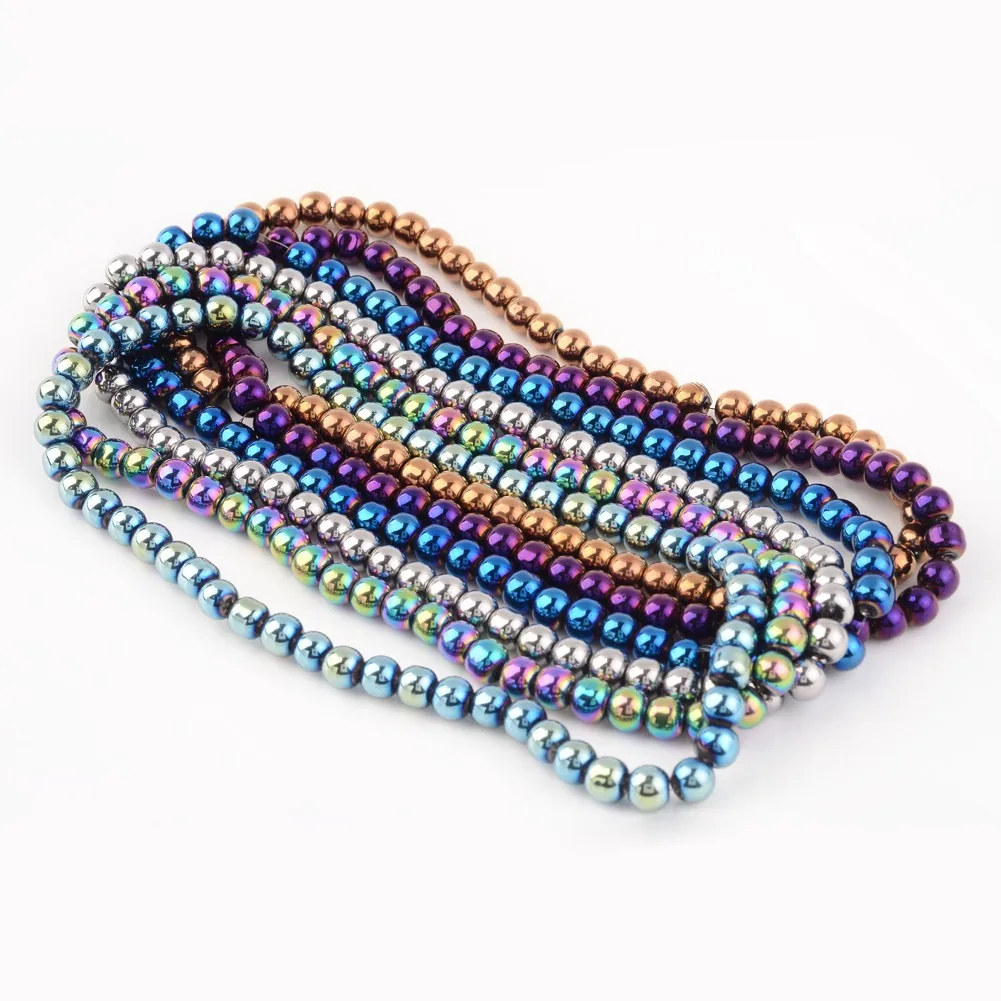 

PandaHall Electroplate 3mm Mixed Color Round Glass Beads