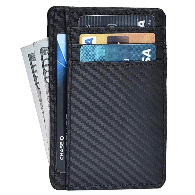 

black men full grain cell phone stick on leather business ATM ID credit card holder with money clip