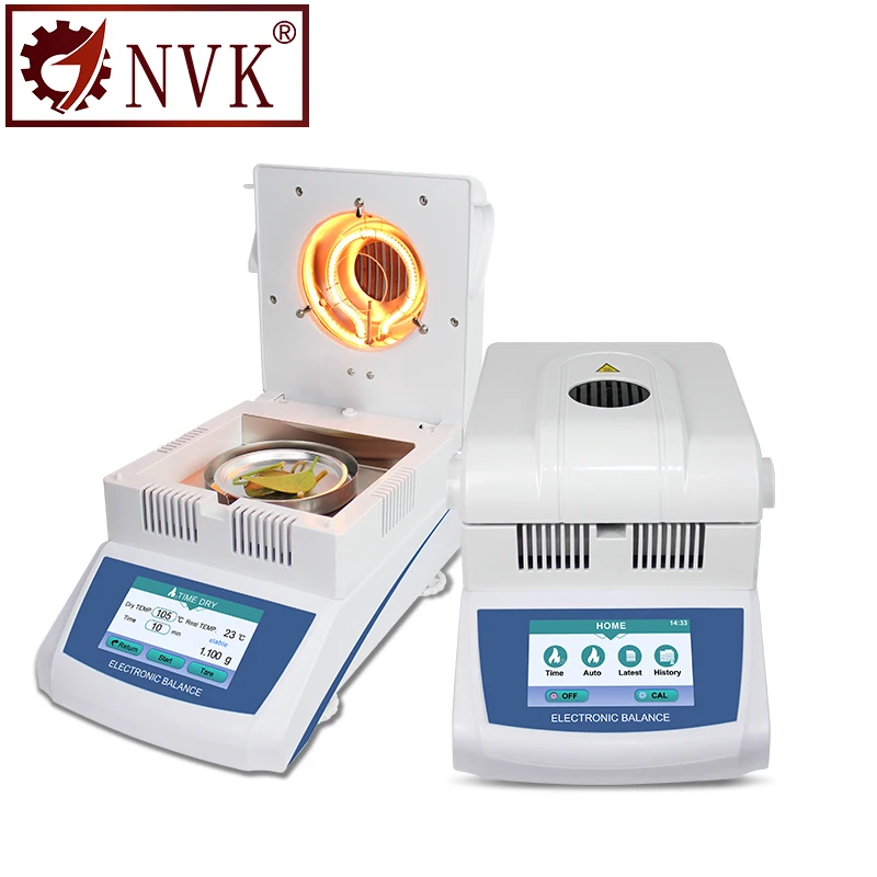 

NVK 100g 1mg Moisture Tester 0.001g Medical Grain Food Coffee Halogen Moisture Analyzer for Lab