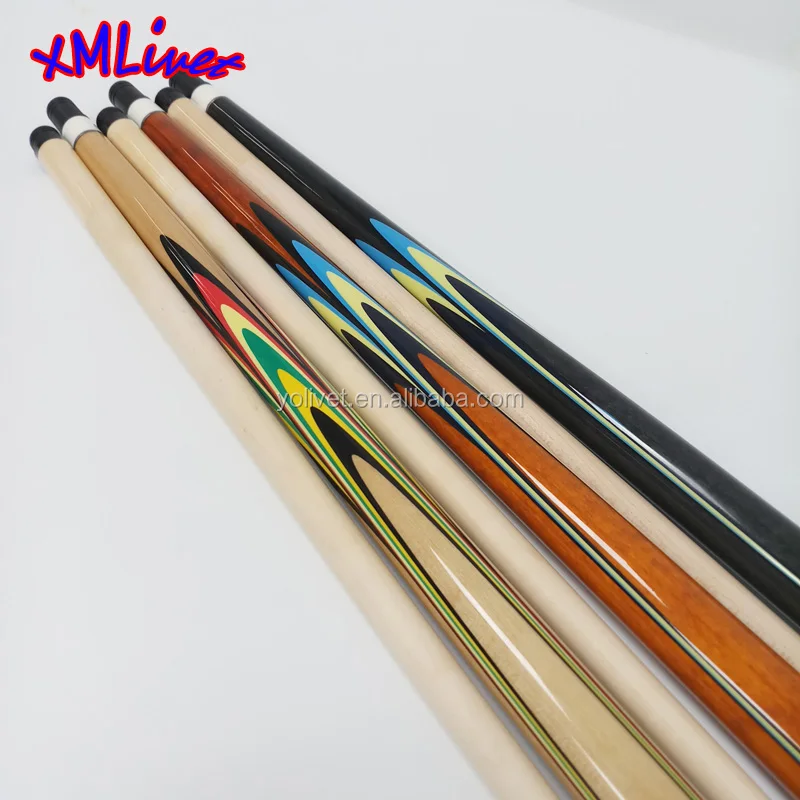 Xmlivet Korea Style Pool Carom Cues Colorful Decal 12mm Carom Billiards