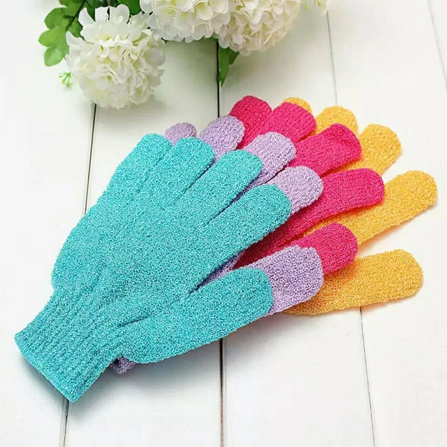 

bamboo hemp body gloves scrub silk exfoliating mitt in bath sponges&scrubbers