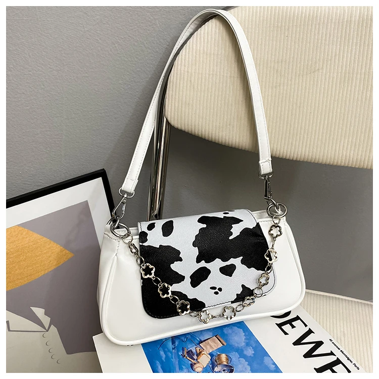 

Mini bag for women 2021 new fashion animal cow print handbags crossbody purses and handbags, 4 as pic