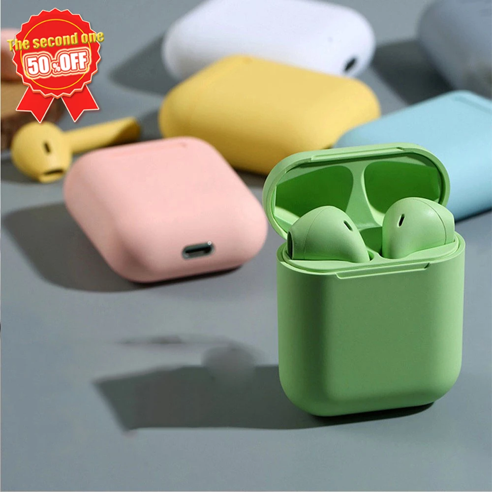 

50% OFF In Stock Colorful i12 Macaron Inpods 12 1:1 Audifonos BT5.0 Wireless Earbuds Earphones ipod 12 i12 TWS