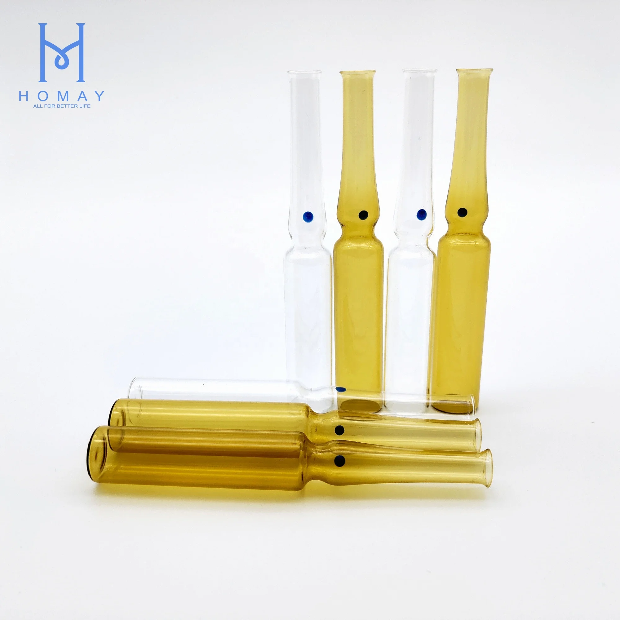 Ybb Iso 2ml Clear Amber Glass Ampoules Made Of Low Or Neutral Borosilicate For Injection Liquid 7031