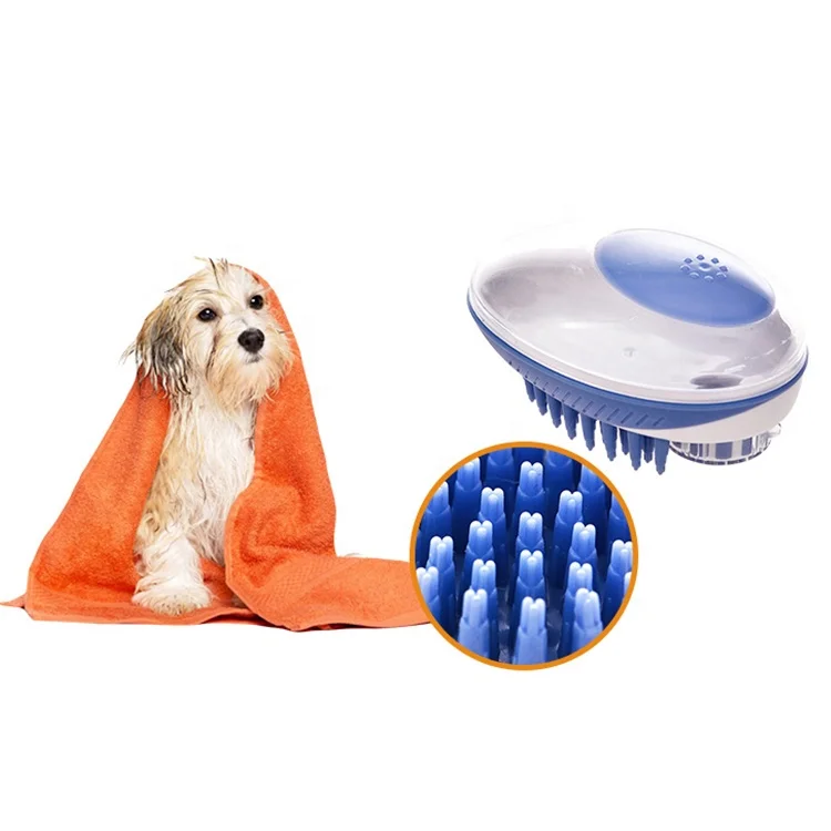 

Factory Wholesale New Style Dog Cat Grooming 2 In 1 Massage Pet Washing Bath Brush, Square blue, square yellow, square pink