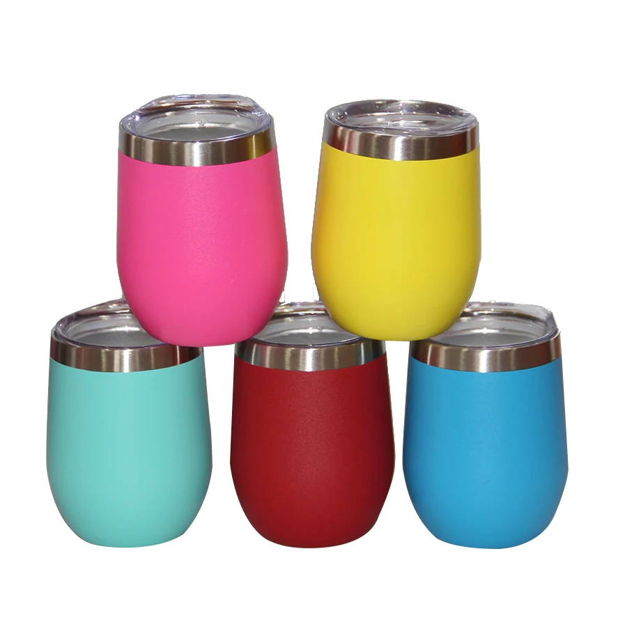 

12OZ powder coated double walled stainless steel tumbler, tumbler cups, Customized color acceptable