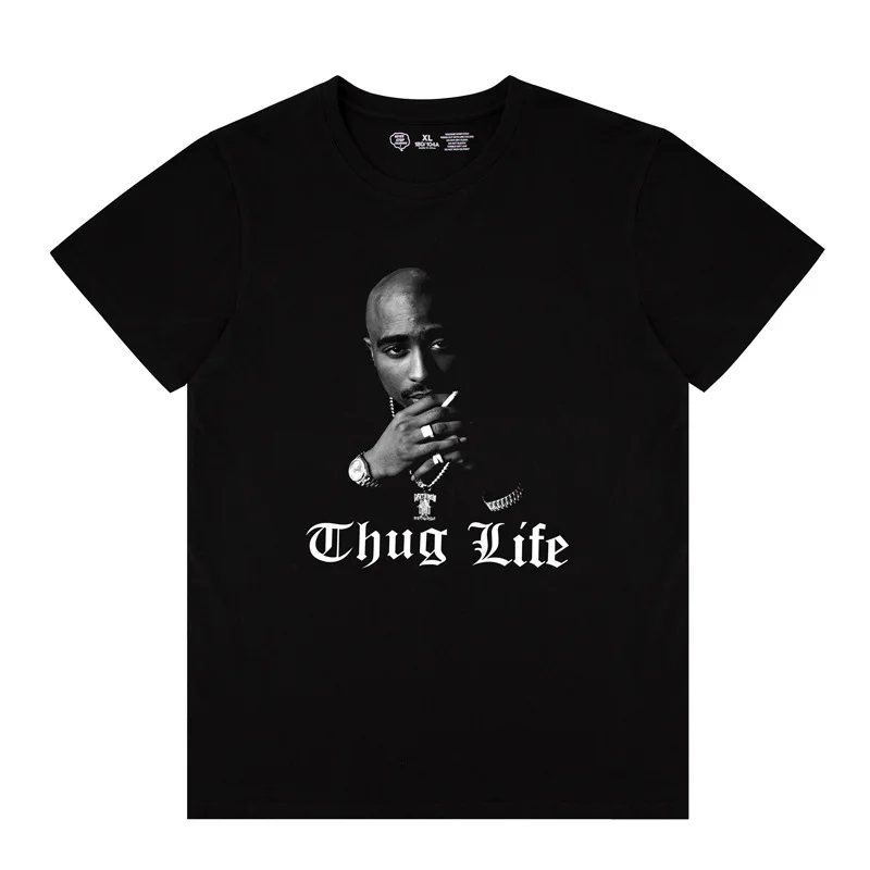 

Man Graphic T-Shirt Hip Hop Rapper 2pac Printing Oversized Baggy T Shirts, Shown