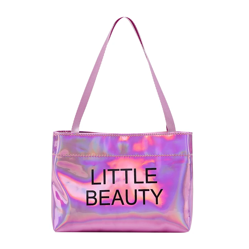 

Colorful Casual Iridescent Luminous Purses New Trendy Ladies Pu Laser Holographic Handbag, 4 colors