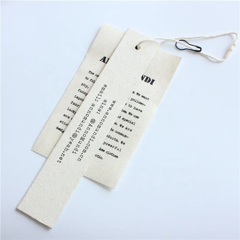 

Printed garment cotton labels canvas fabric hangtag