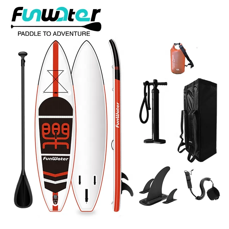 

FUNWATER drop shipping sup paddle board inflatable sup cheap paddle board surfboard stand up paddle board sup, Orange