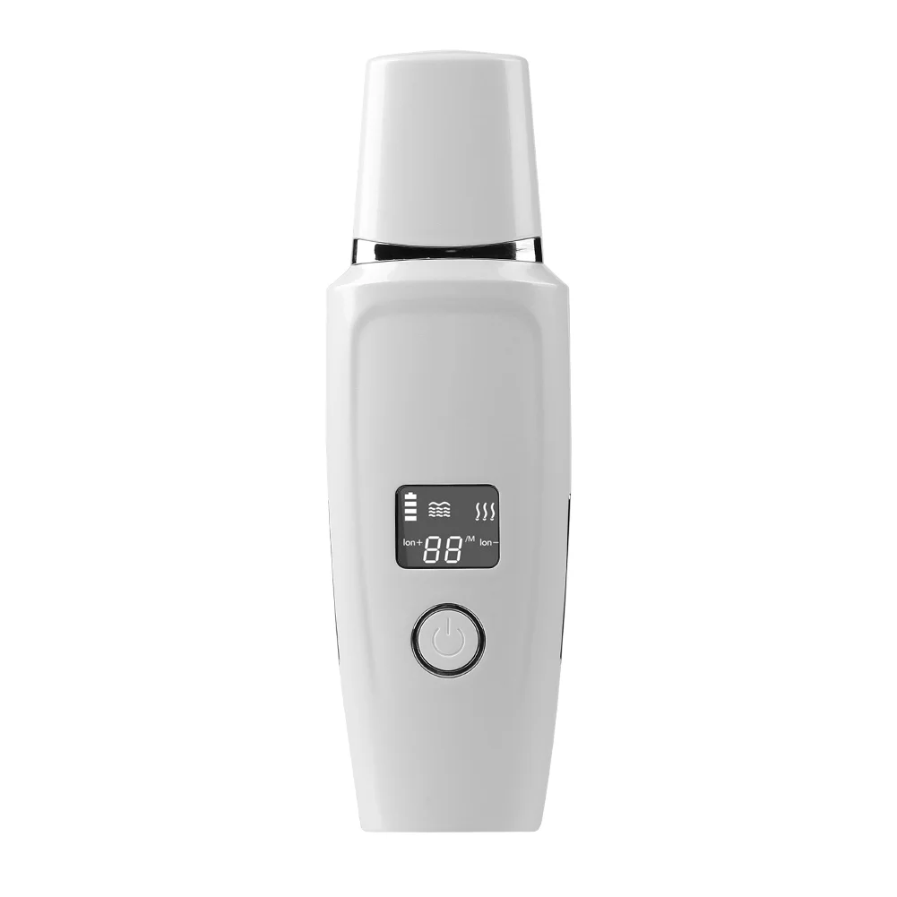 

High quality ultrasonic skin scrubber electric facial cleanser skin scrubber professional scrubber skin machine, White/pink/ green