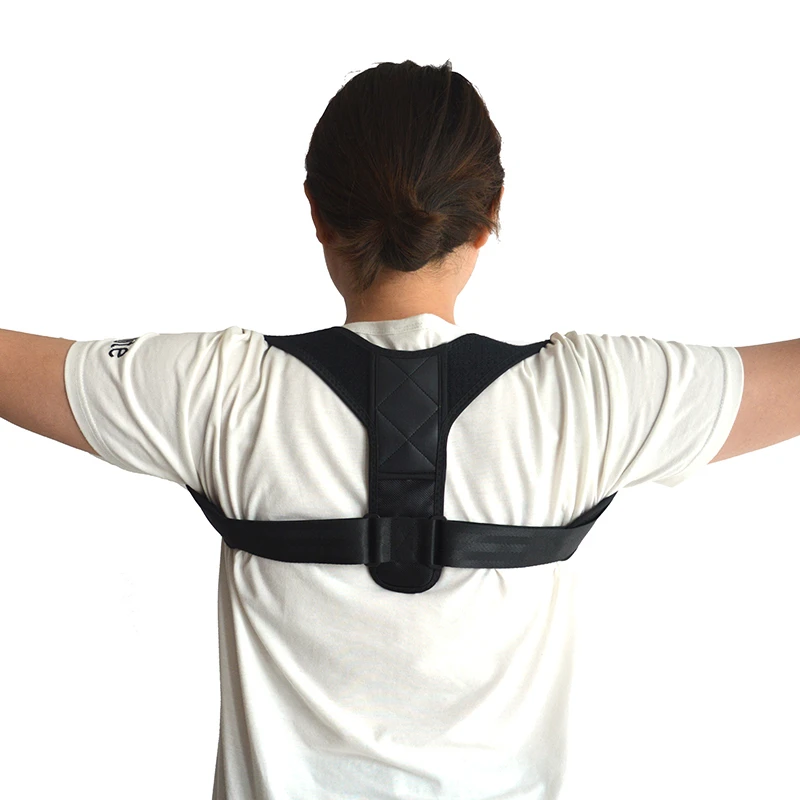 

Wholesale price Upper Back Support Correction Band Clavicle Support Back Straightener Shoulder Brace Posture Corrector, Black