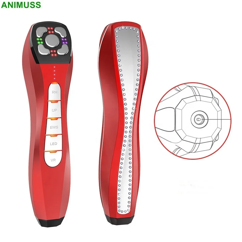 

5 in 1 LED RF Ultrasonic Light Skin Rejuvenation Tightening Face Lifting Massager Massage Device