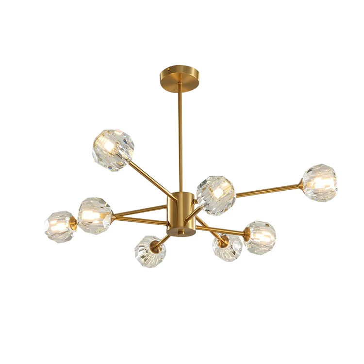 Nordic living room crystal chandelier simple modern creative design magic bean chandelier