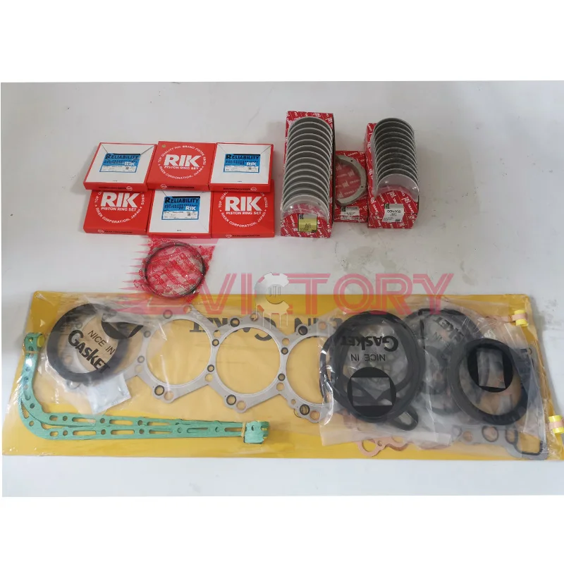 

For ISUZU 6SD1-T 6SD1T 6SD1 rebuild kit piston ring + engine bearing gaskets