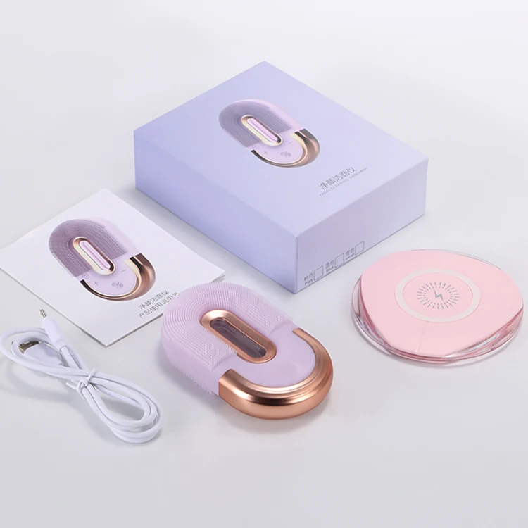 

4 In 1 Heating Massage Three Speeds Led Lights Facial Cleaner Electric