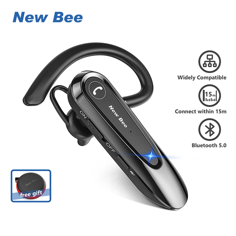 

New Bee Hand Free Wireless Bluetooth Headset Ear Buds Bluetooth Earphone B45