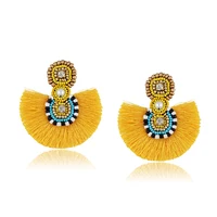 

99586 Xuping Tassel Earrings, Fringe Earrings, Multicolor Dangle Bohemian Earring for Women and Girls