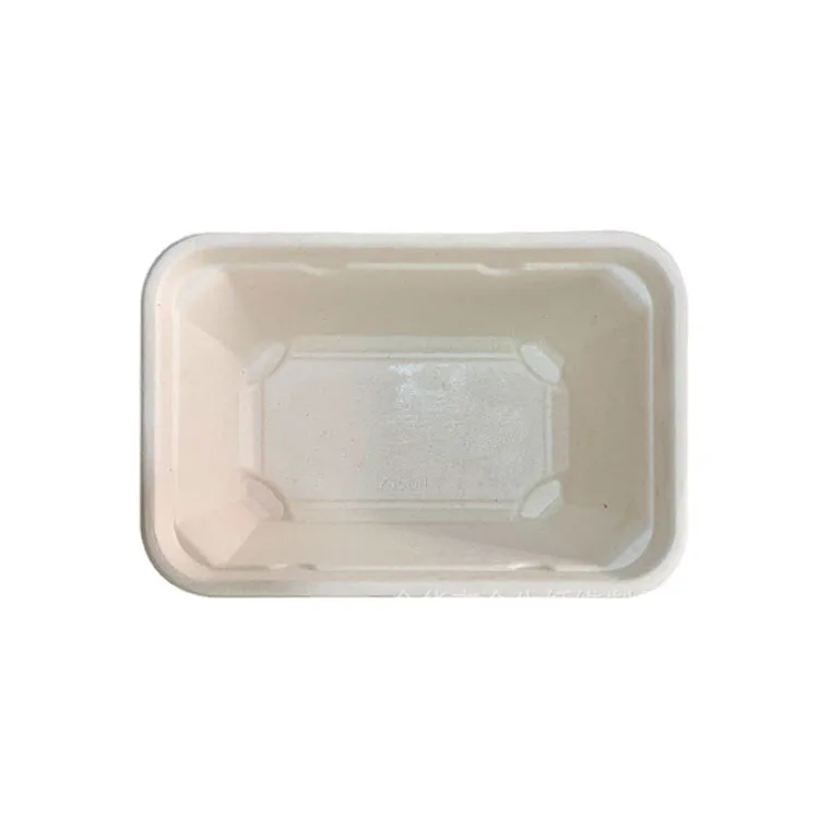 

Factory wholesale disposable party tableware bagasse pizza box, White