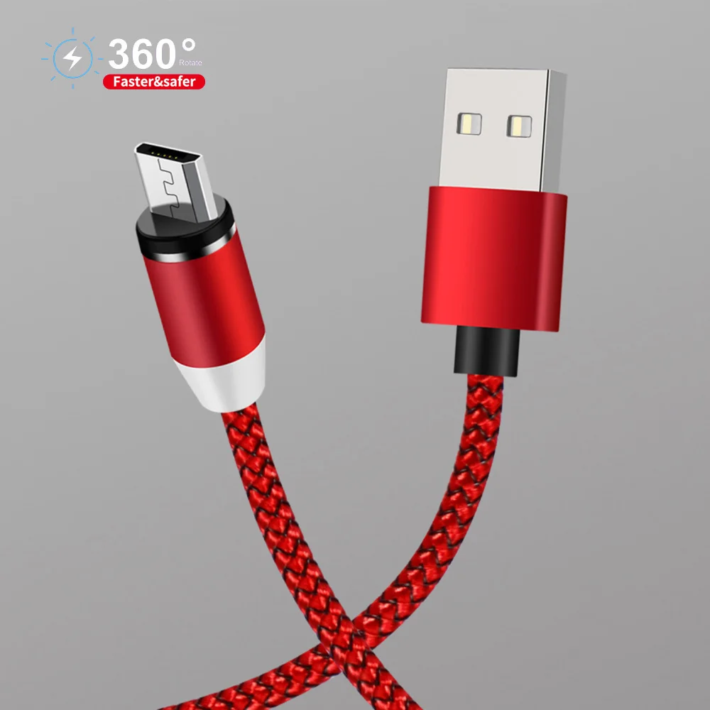 

JMTO Best price for iphone cables 3 in 1magnetic charging cable fast charging 360 degree rotating cable for Android for ios, Red/black/sliver